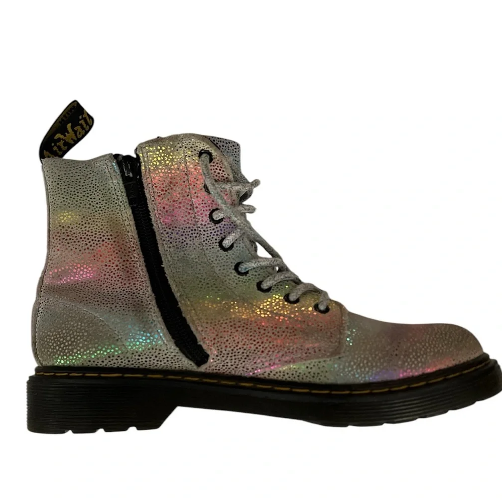 Dr. Martens 1460 Pascal J Rainbow Glitter Kids Metallic Boots Size US 4.
